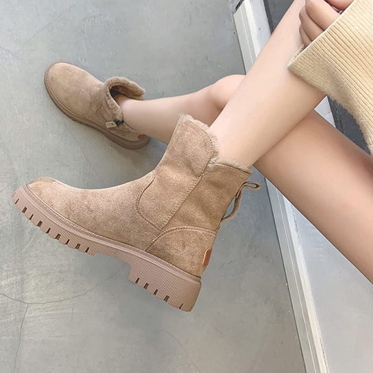 ModeGeist | Damenstiefel warm und weich mit Reißverschluss