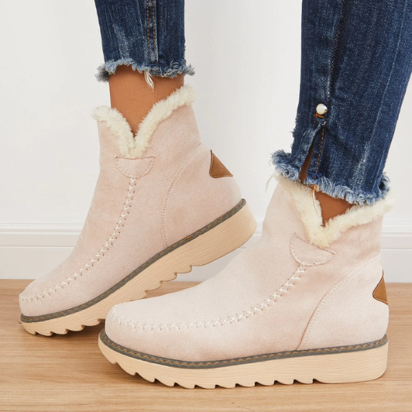 Warme Madison Stiefel mit Kunstfellbesatz