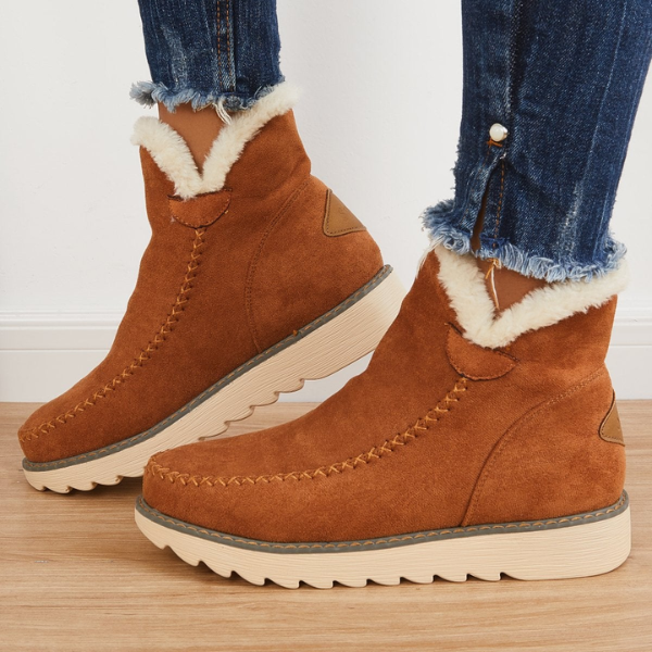 Warme Madison Stiefel mit Kunstfellbesatz