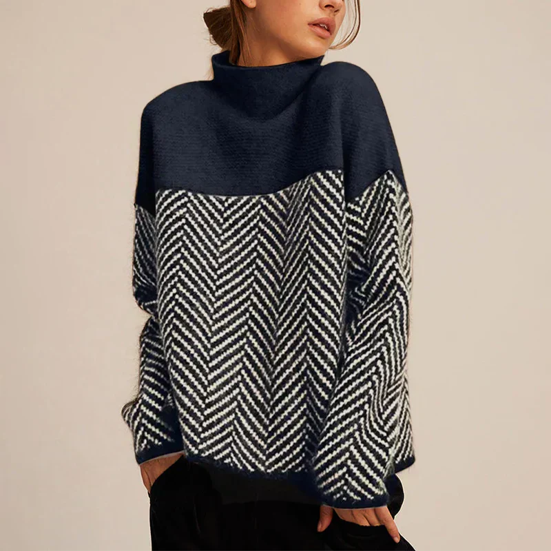 MODEGEIST Damen Rollkragen-Pullover Klassisches Design Wärme