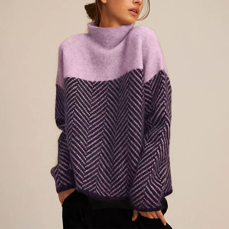 MODEGEIST Damen Rollkragen-Pullover Klassisches Design Wärme