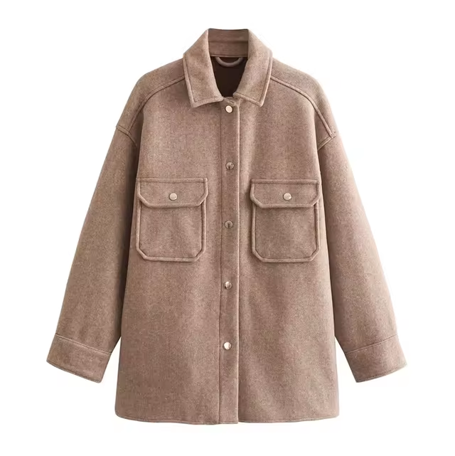 ModeGeist | Damen Wollhemdjacke