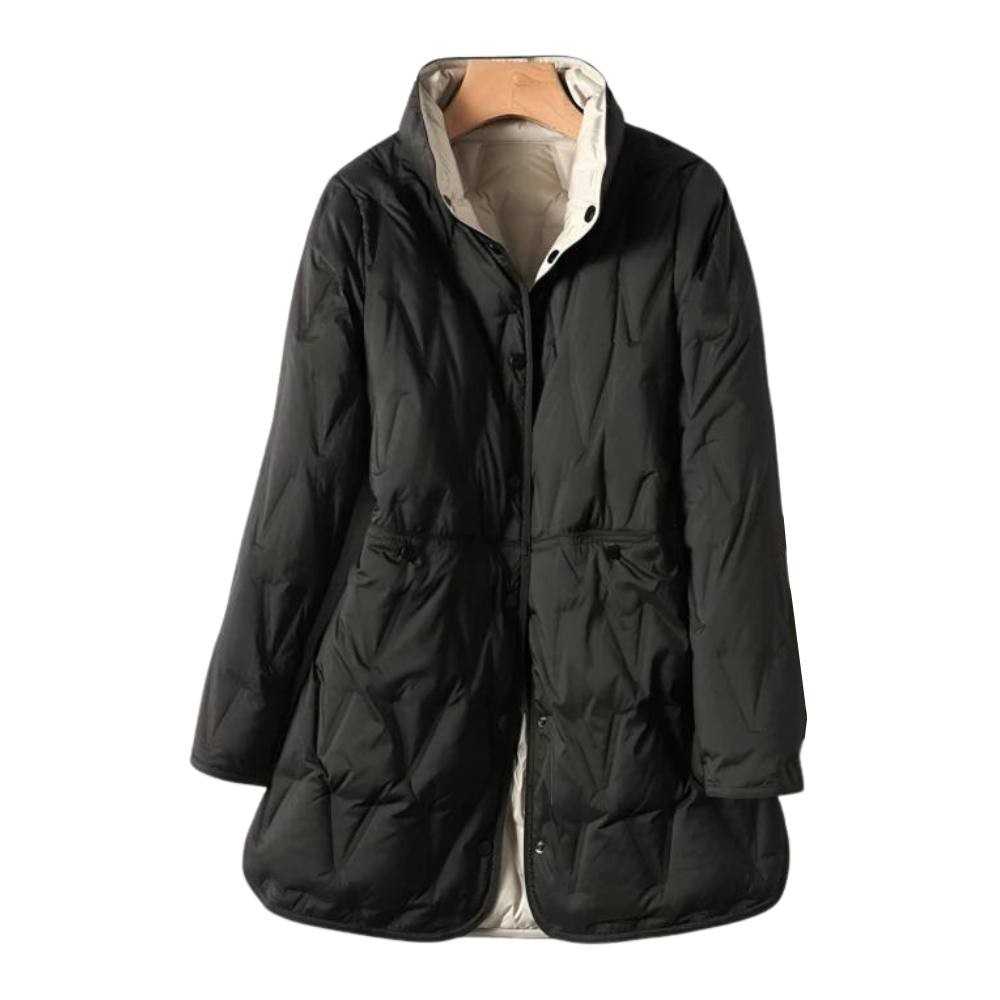 ModeGeist | Winter Leichte Mittellange Doppelseitige Daunenjacke