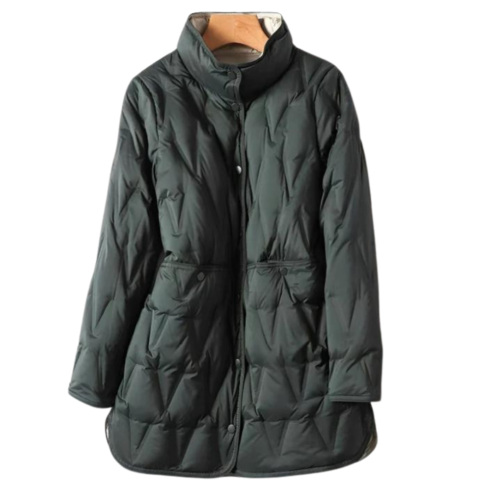 ModeGeist | Winter Leichte Mittellange Doppelseitige Daunenjacke