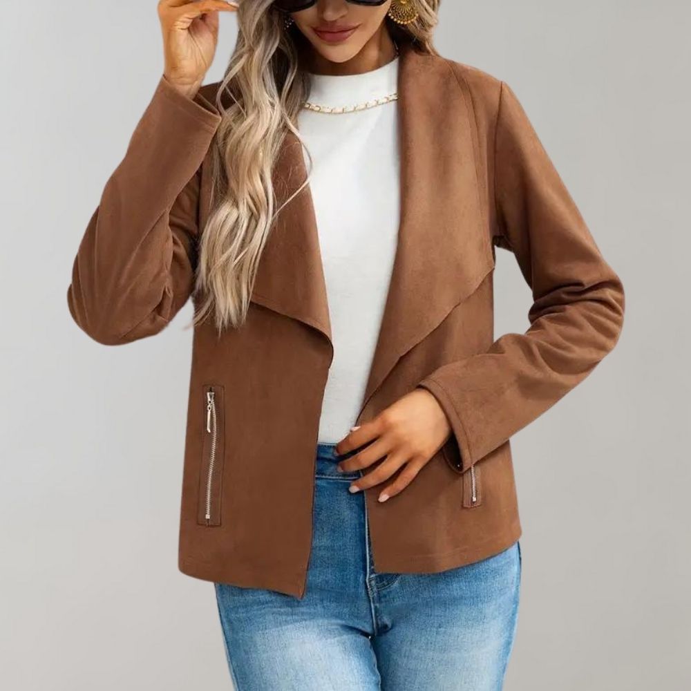 ModeGeist | Weiche Wildlederjacke Leicht und Stilvoll Zeitloses Design