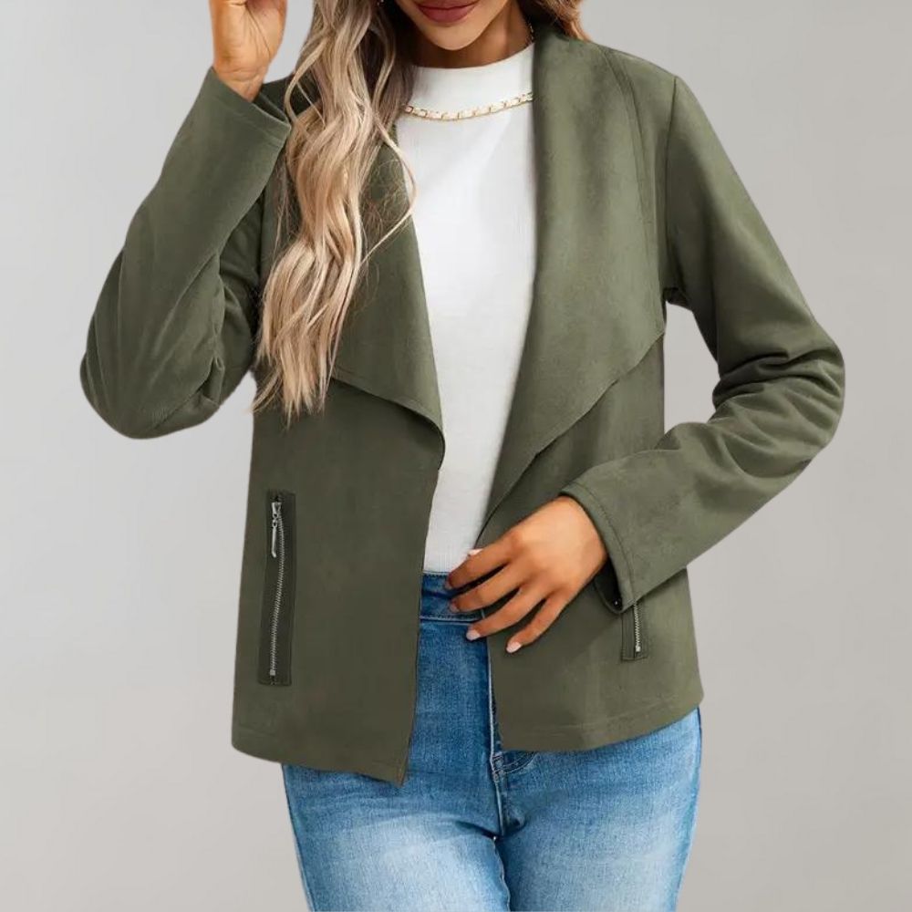 ModeGeist | Weiche Wildlederjacke Leicht und Stilvoll Zeitloses Design