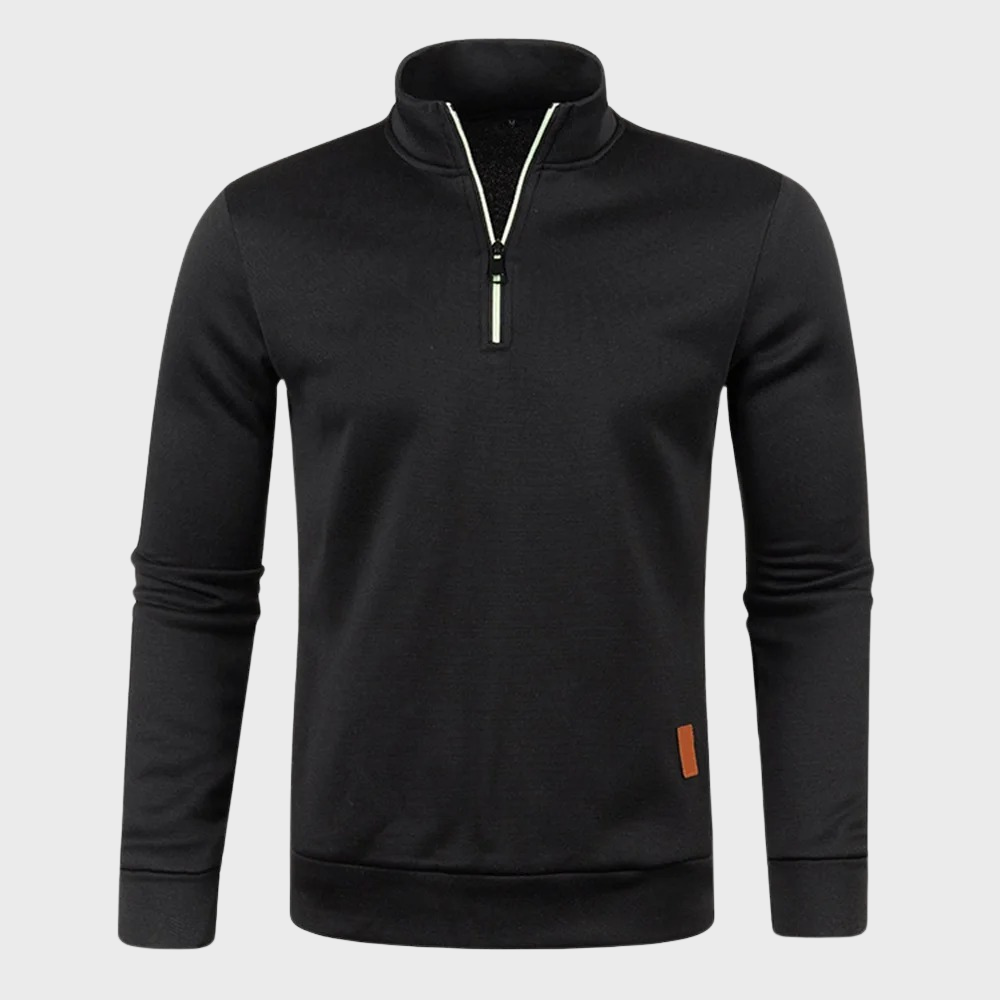 Herren-Pullover mit lässigem 1/4-Reißverschluss