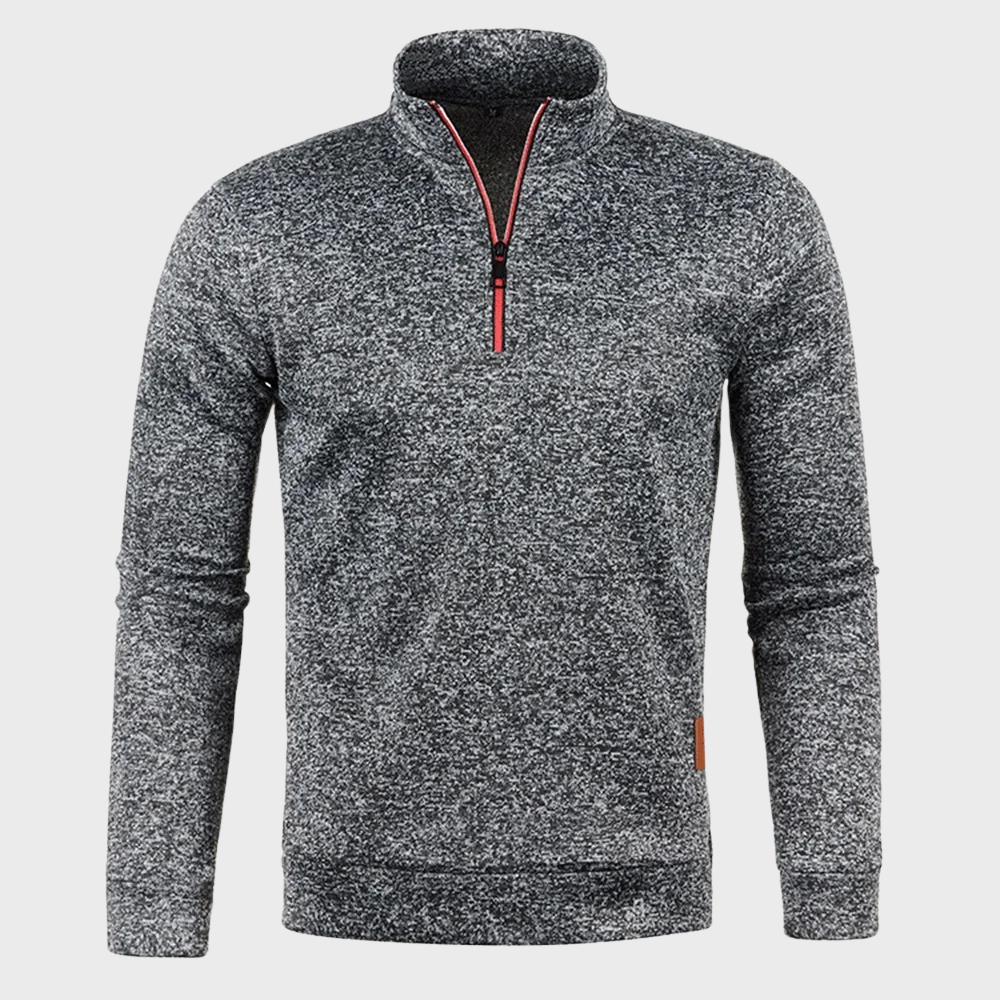 Herren-Pullover mit lässigem 1/4-Reißverschluss