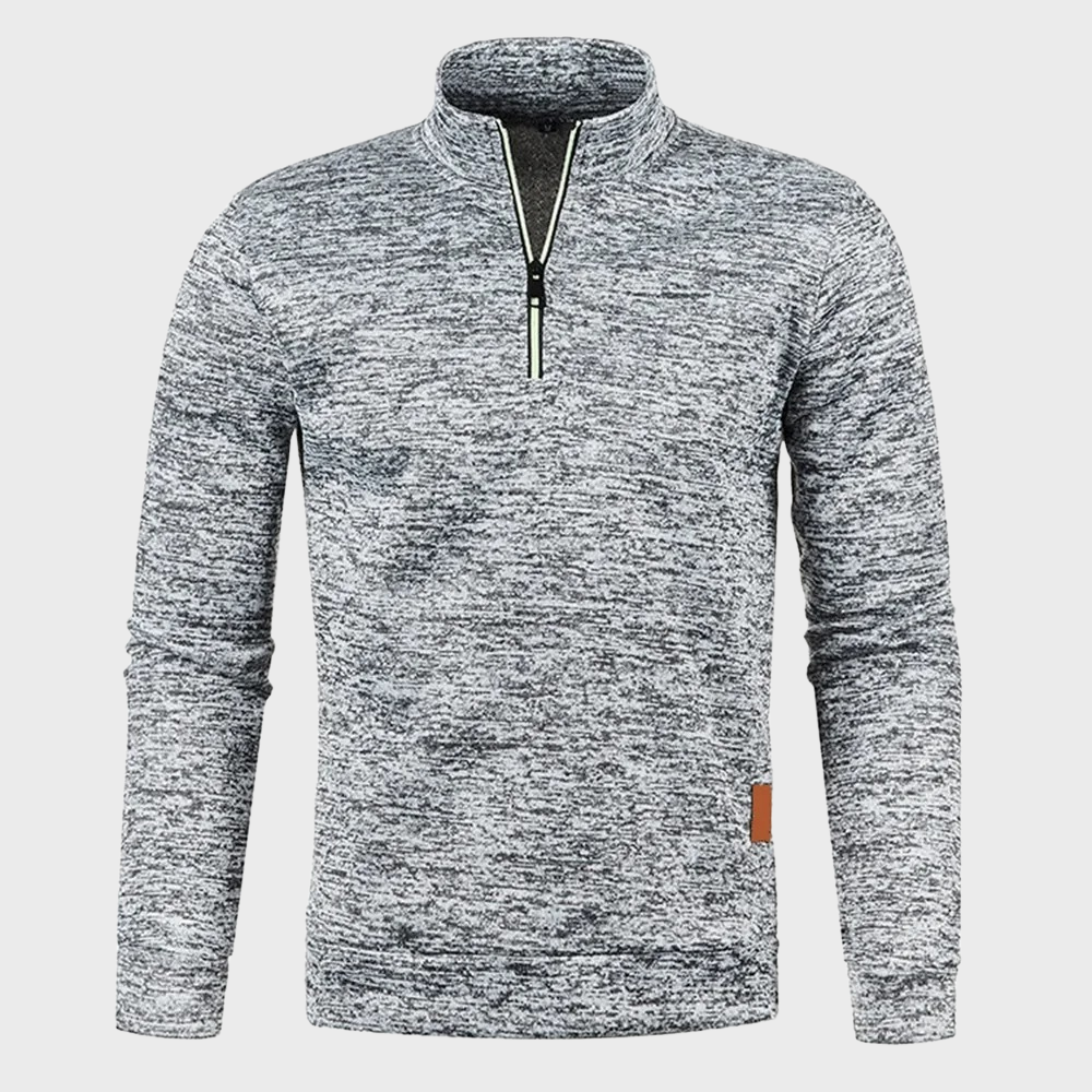 Herren-Pullover mit lässigem 1/4-Reißverschluss
