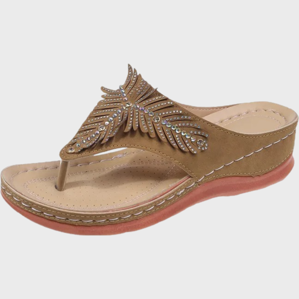 Komfortable und elegante Damen-Sandalen aus Kastanie für höchsten Tragekomfort