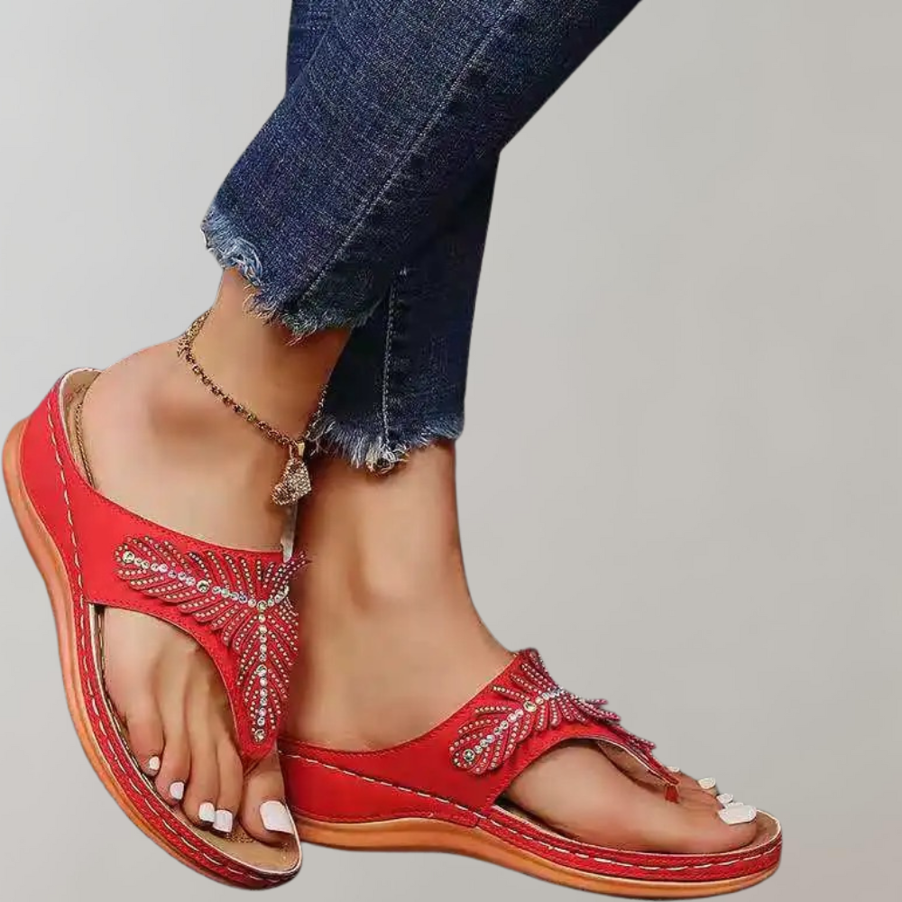 Komfortable und elegante Damen-Sandalen aus Kastanie für höchsten Tragekomfort