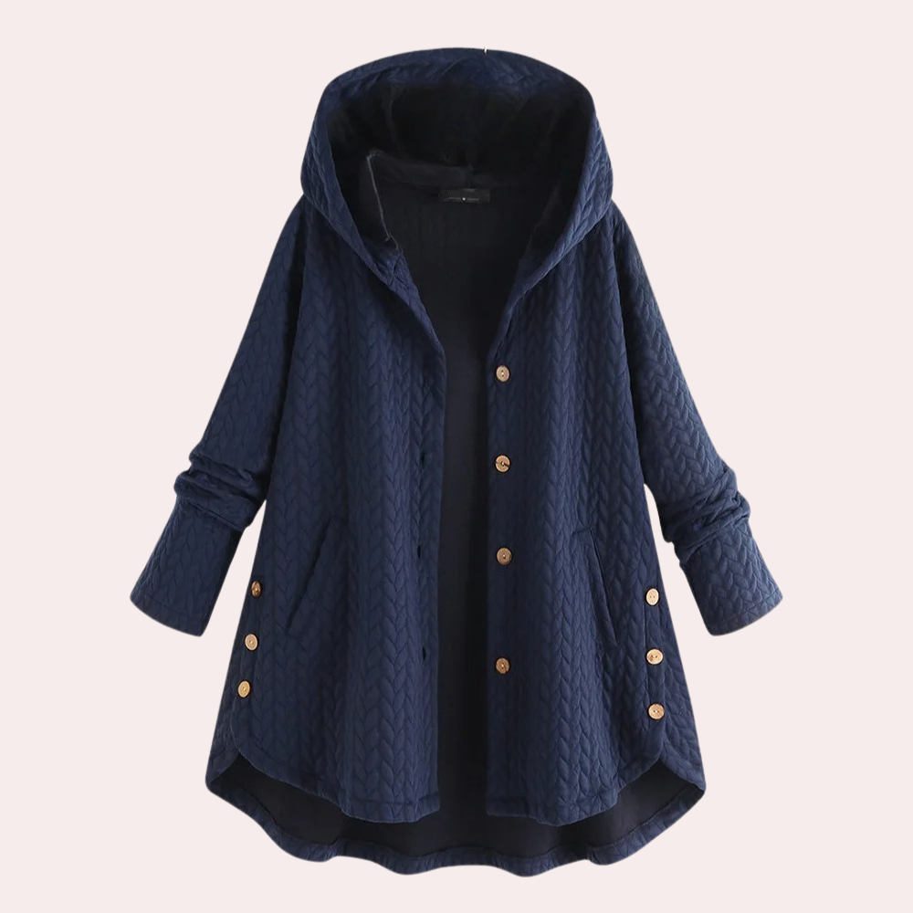 ModeGeist | Wintermantel für Damen mit Kapuze und Knöpfen