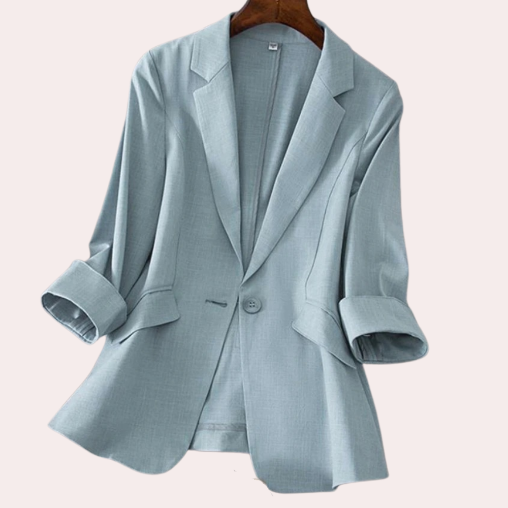 ModeGeist | Blazer mit 3/4 Ärmeln Polyester Elegant und Vielseitig