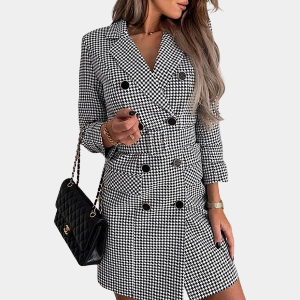 ModeGeist | Elegantes Blazer-Kleid mit Gürtel für Frauen
