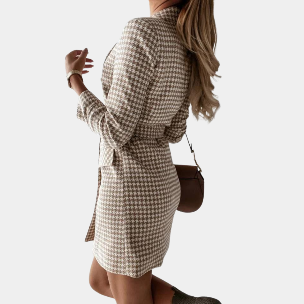 ModeGeist | Elegantes Blazer-Kleid mit Gürtel für Frauen