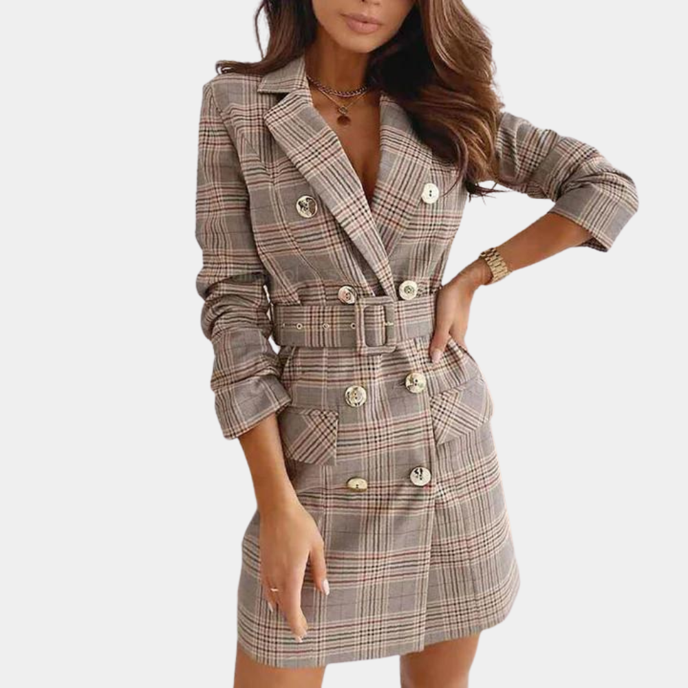 ModeGeist | Elegantes Blazer-Kleid mit Gürtel für Frauen