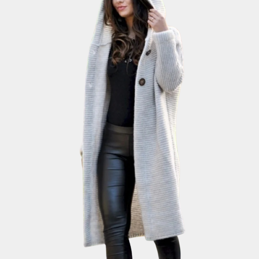 Damen-Strickjacke Claudia: Kuschelig mit Kapuze