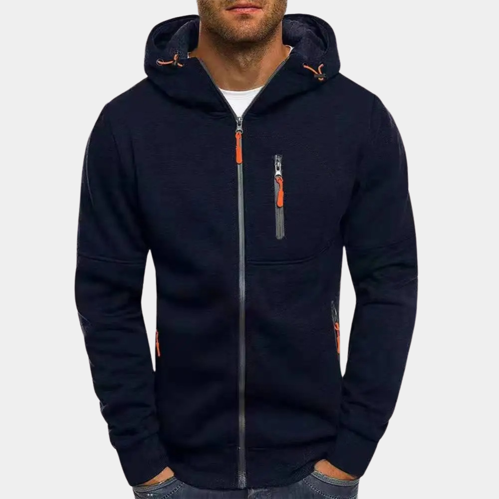 Herren-Kapuzenpullover mit Reißverschluss: JACKS - stylisch