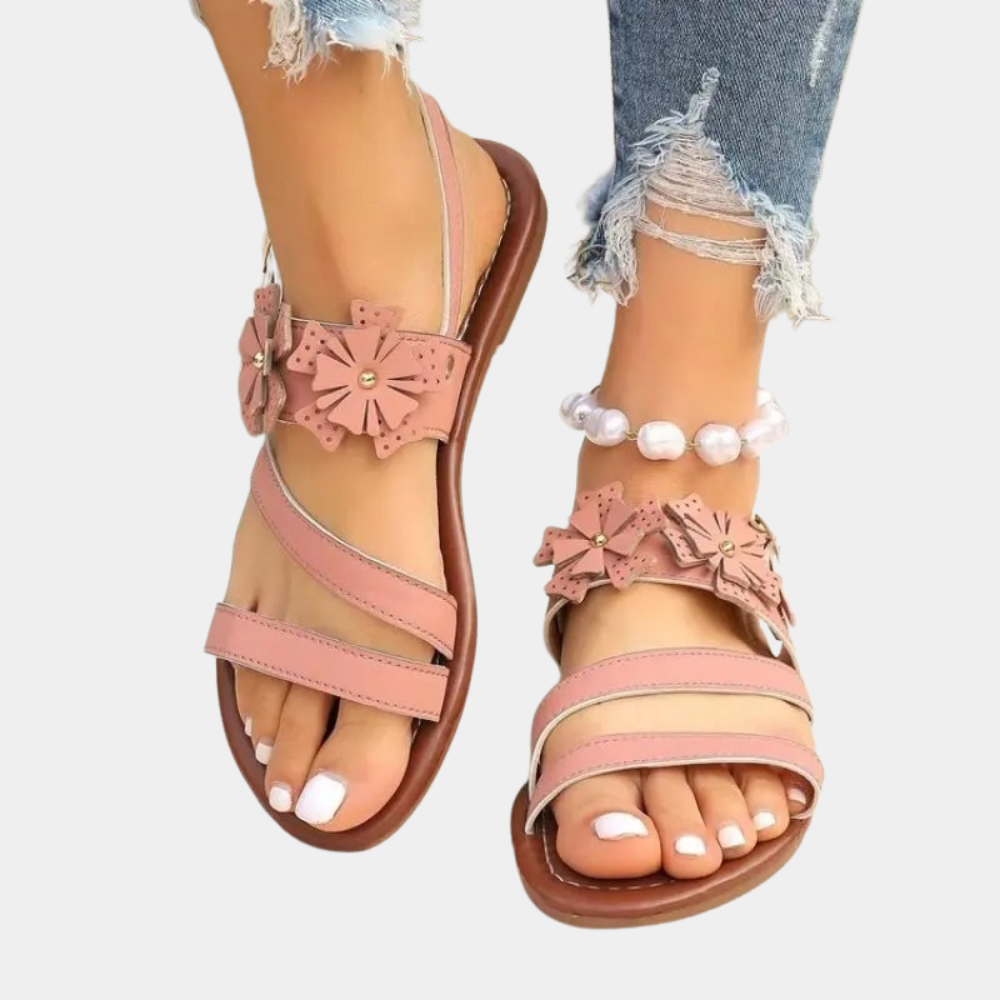 Schicke Damen-Sandalen Enrica mit flacher Sohle