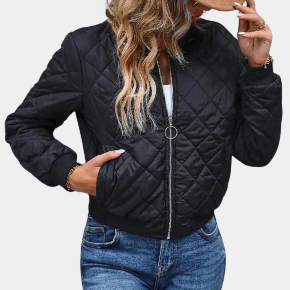 ModeGeist | Übergangsjacke für Damen Durchgehender Reißverschluss