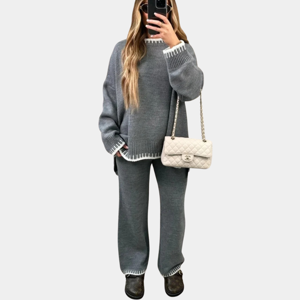 Edles Damen-Strickset Eloisa: Zweiteilig
