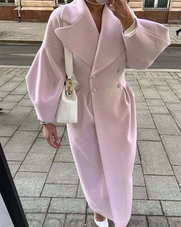 ModeGeist | Vintage-Wollmantel mit Laternenärmeln und Revers