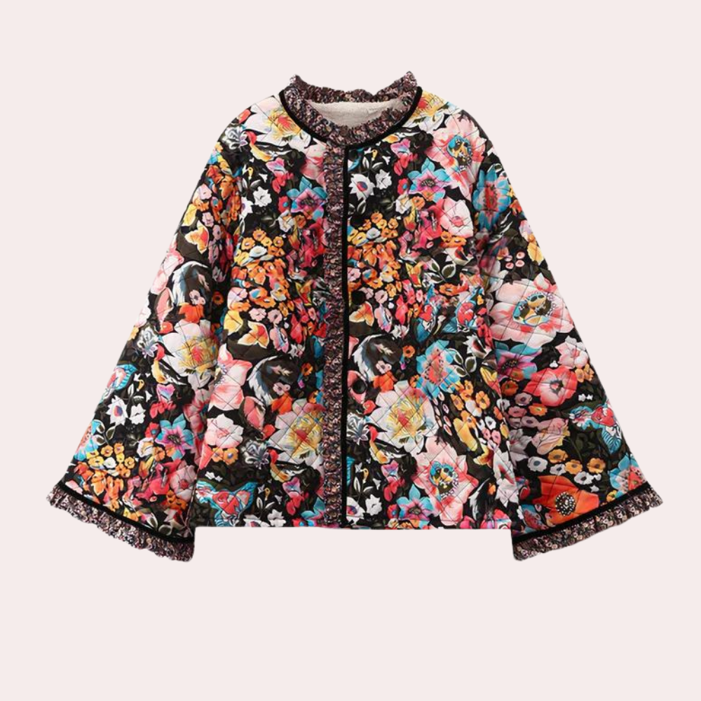 ModeGeist | blumige Damenjacke für den Herbst