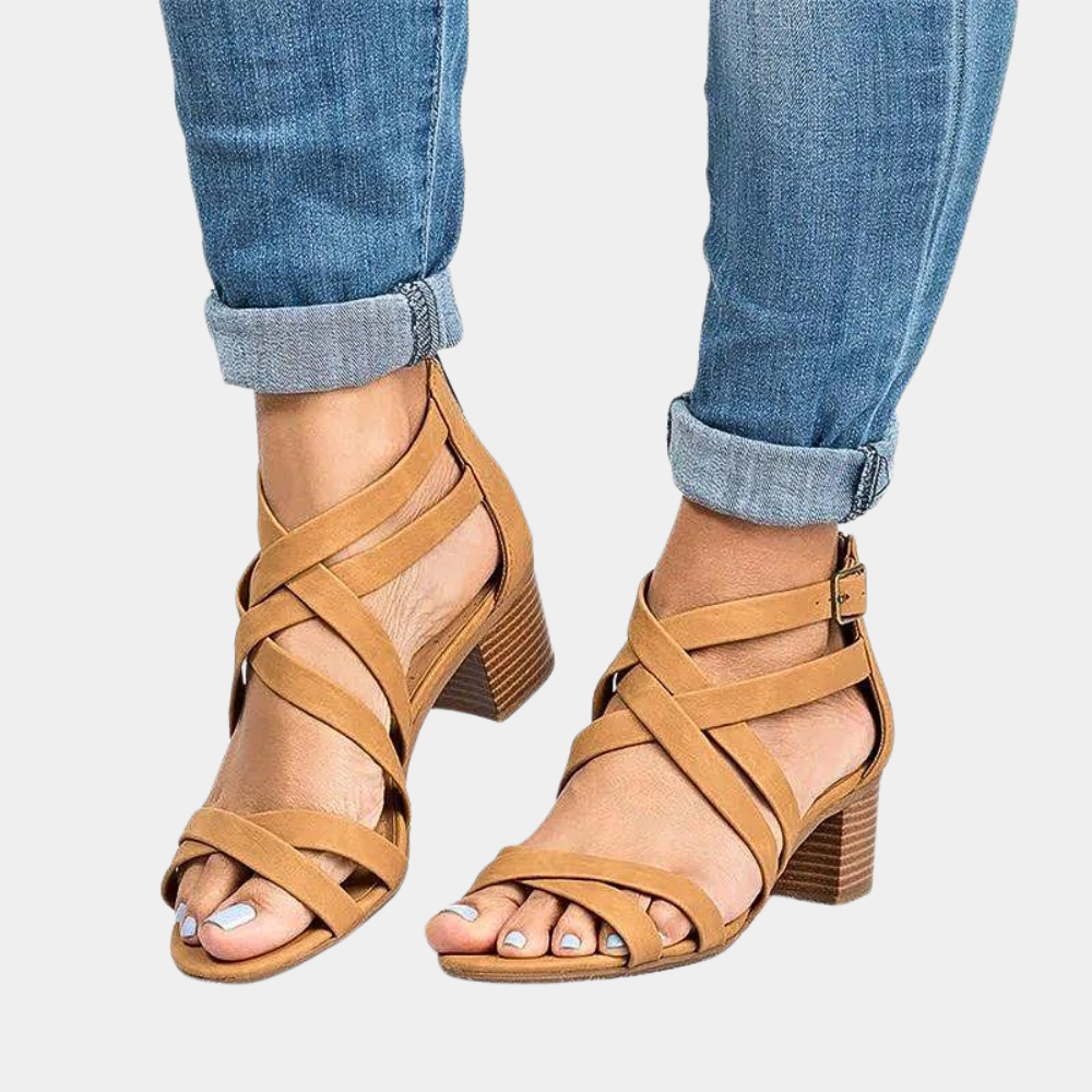 Schicke Damensandalen mit modischem Plateauabsatz