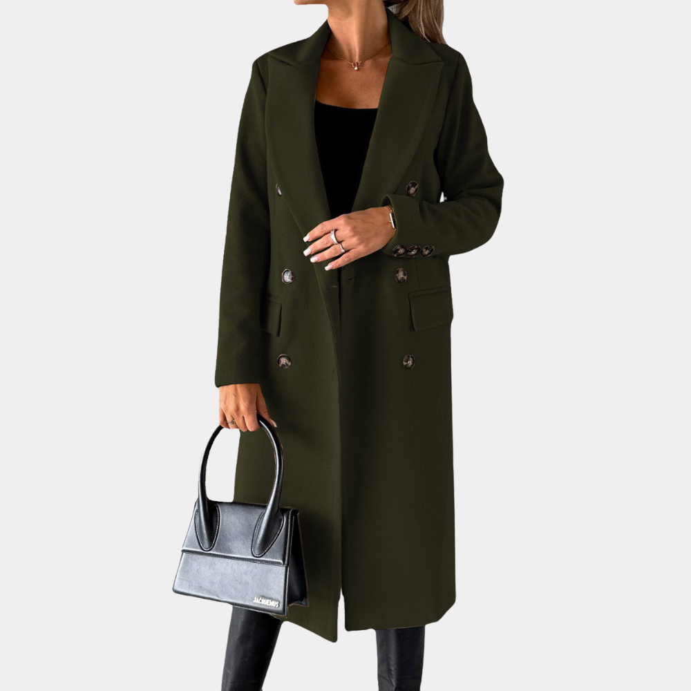 ModeGeist | Zweireiher Langmantel für Damen - Winter