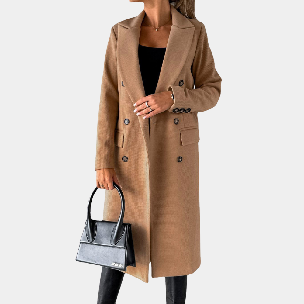 ModeGeist | Zweireiher Langmantel für Damen - Winter