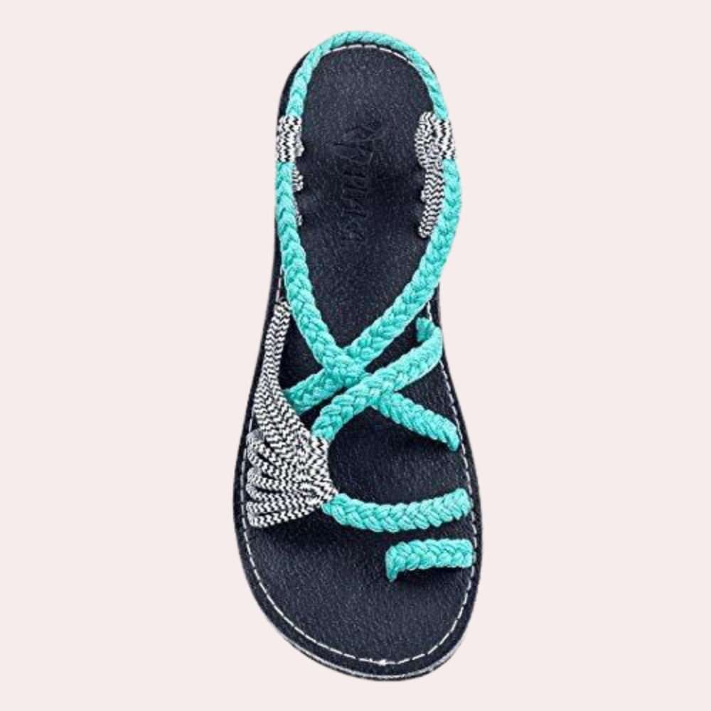 Elegante und lebendige Damen-Strandsandalen