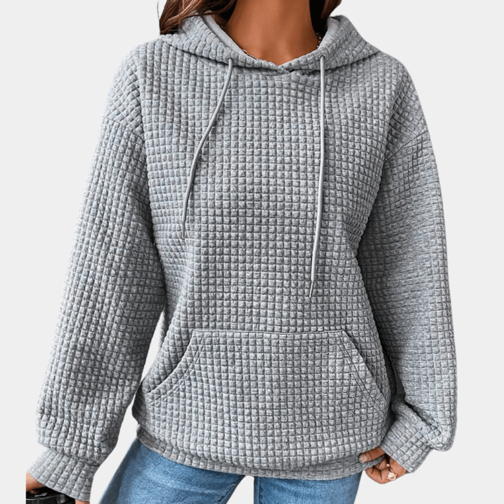 Fudus Damen Kapuzenpullover mit Kordelzug