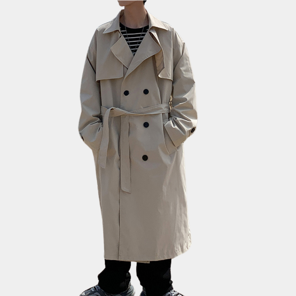 Elegantes Herren-Regenmäntel mit Gürtel