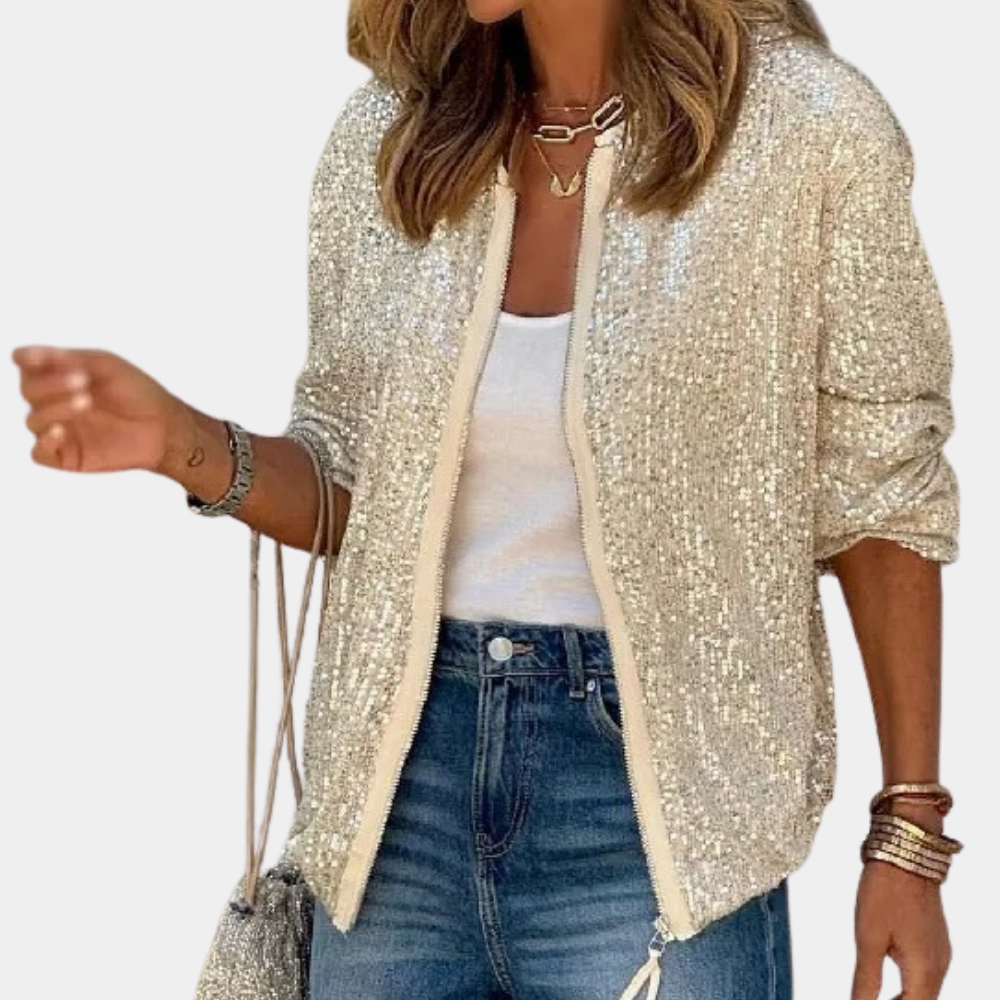 Elegante Damenjacke mit glänzenden Pailletten