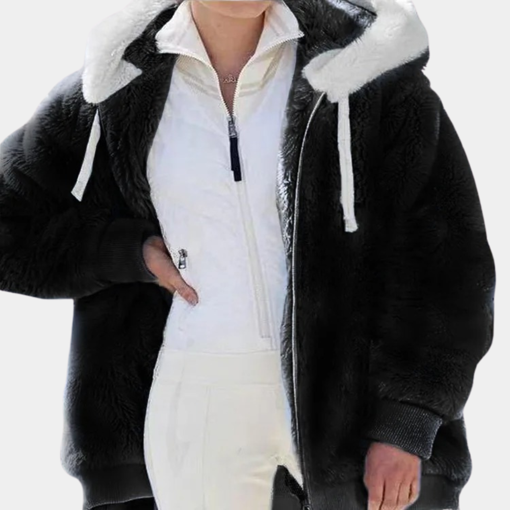 Trendiger Damenmantel mit Kapuze: modisch und bequem