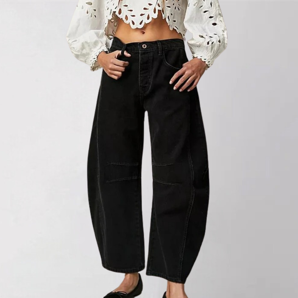 Damen-Cropped Jeans im lässigen Schnitt