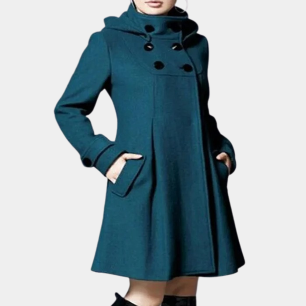 ModeGeist | gefütterte Jacke - eleganter Teal-Jacke mit Seitentaschen