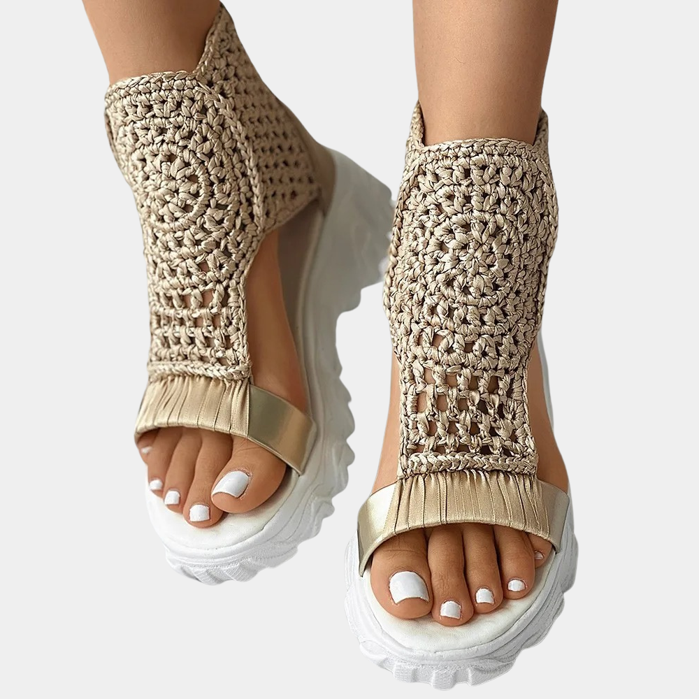 Elegante geflochtene Keilabsätze Juanita für Damen