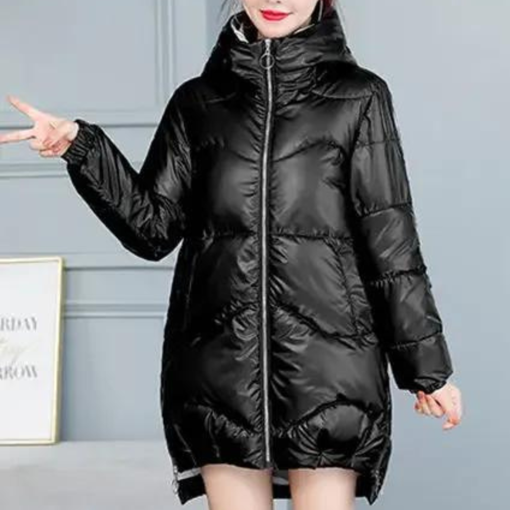 ModeGeist | Warme Winterjacke für Damen mit Kapuze