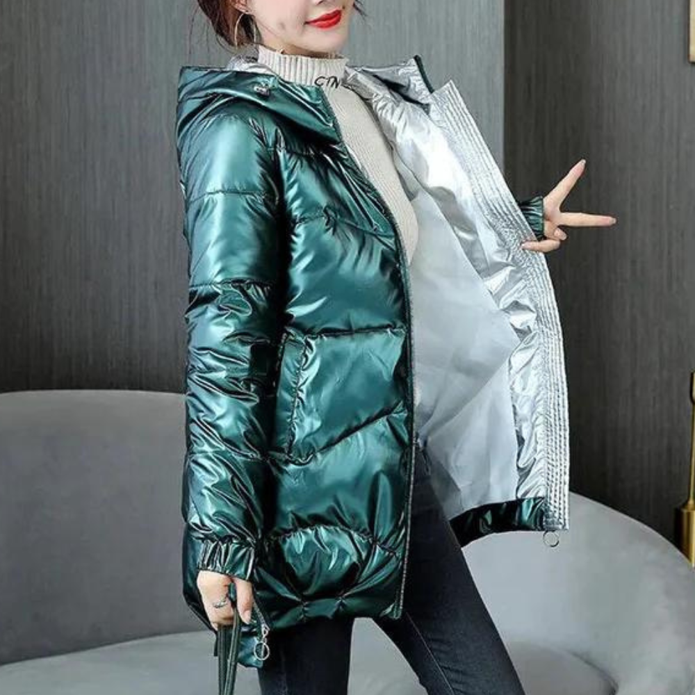 ModeGeist | Warme Winterjacke für Damen mit Kapuze