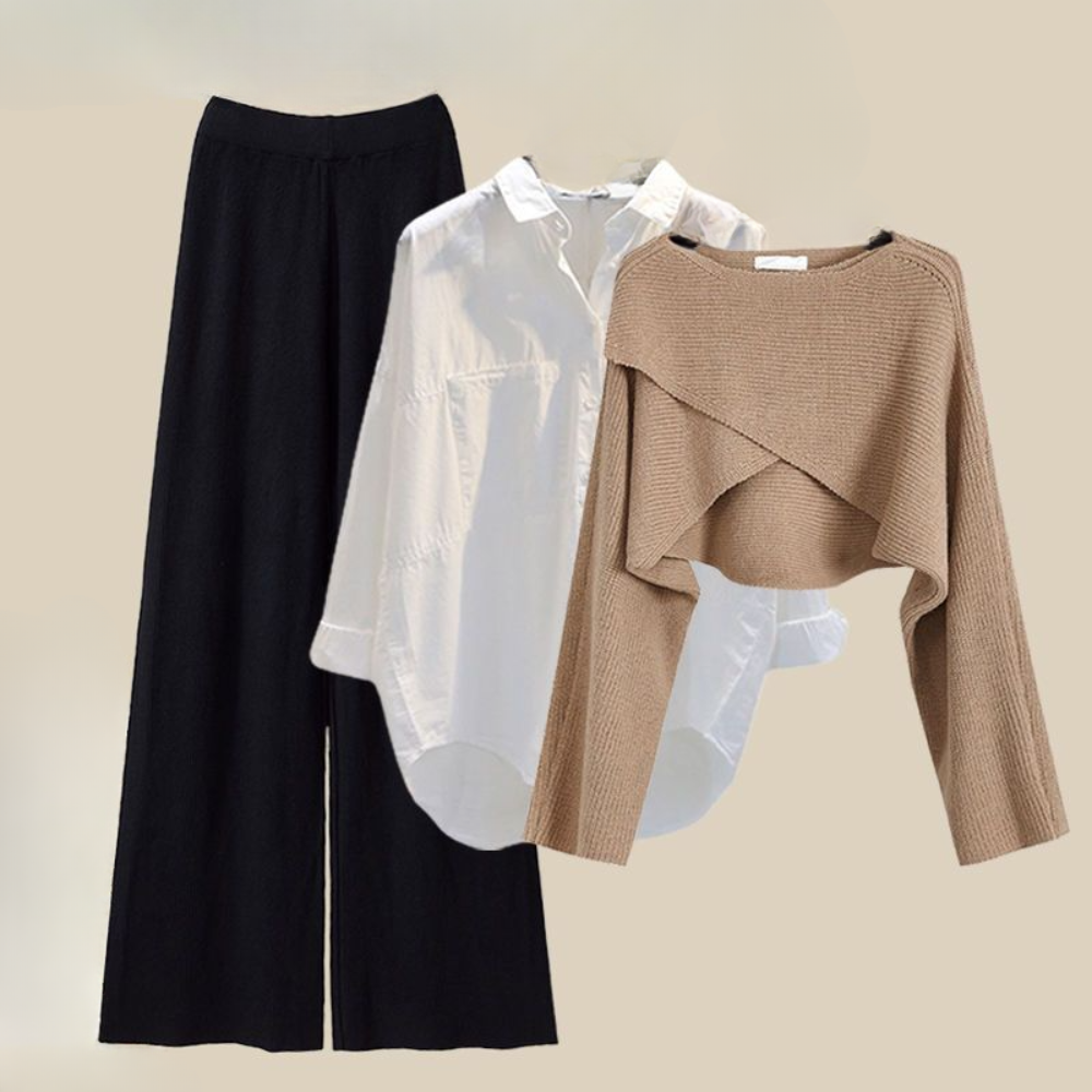 Eleganter Damen-Winter-Dreiteiler
