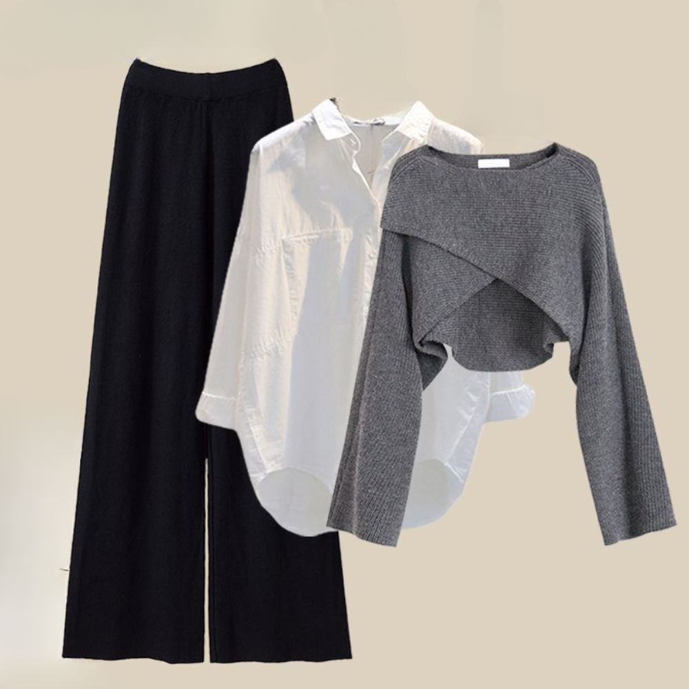Eleganter Damen-Winter-Dreiteiler