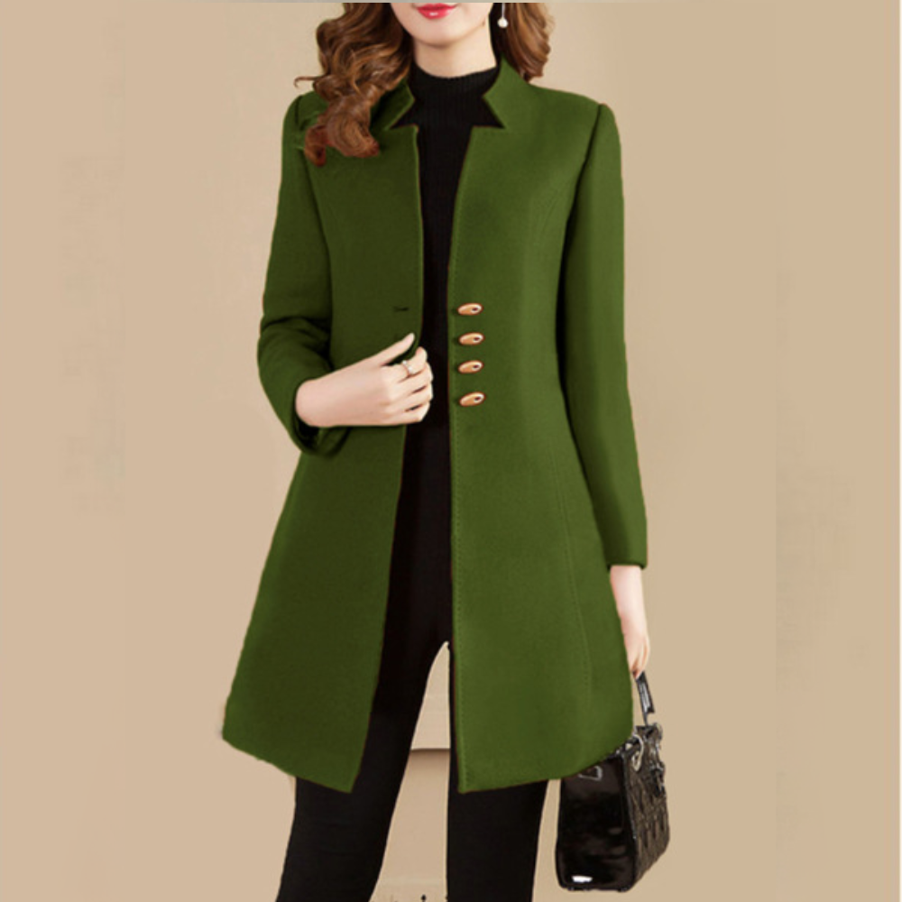 ModeGeist | Eleganter einreihiger Wintermantel für Frauen
