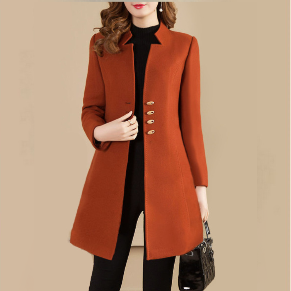 ModeGeist | Eleganter einreihiger Wintermantel für Frauen