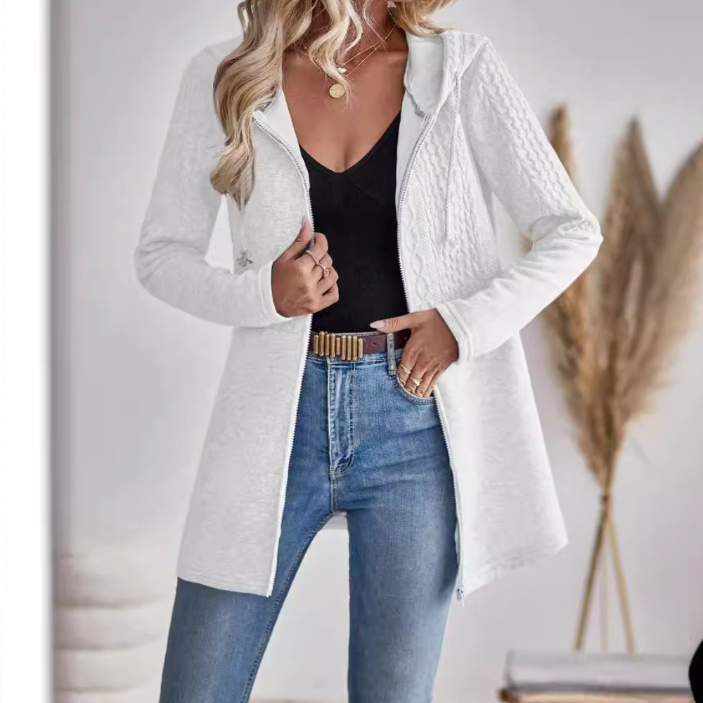 Damen-Kapuzenjacke mit Reißverschluss
