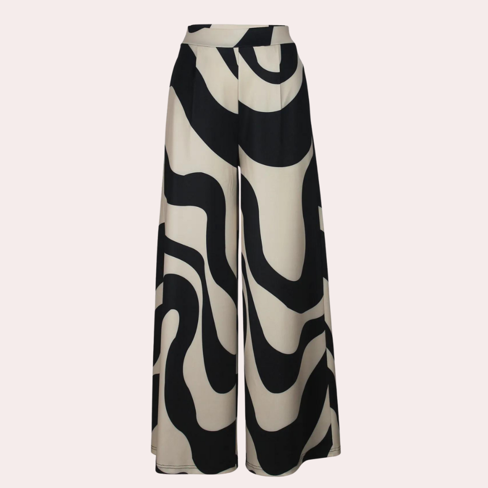 Stilvolle, weit geschnittene Damenhose mit hoher Taille von Fisseha für einen modernen Look