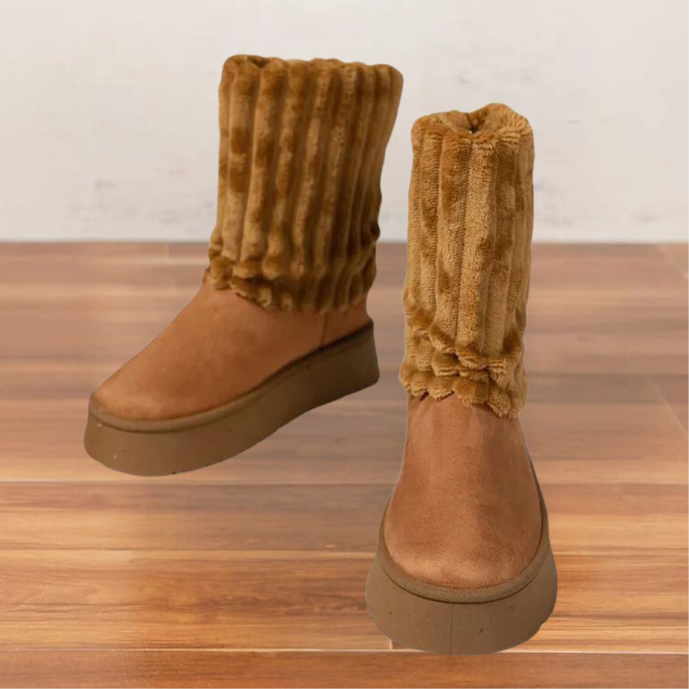 Robuste und elegante Winterstiefel mit Hohlsohle – ideal für Schnee.