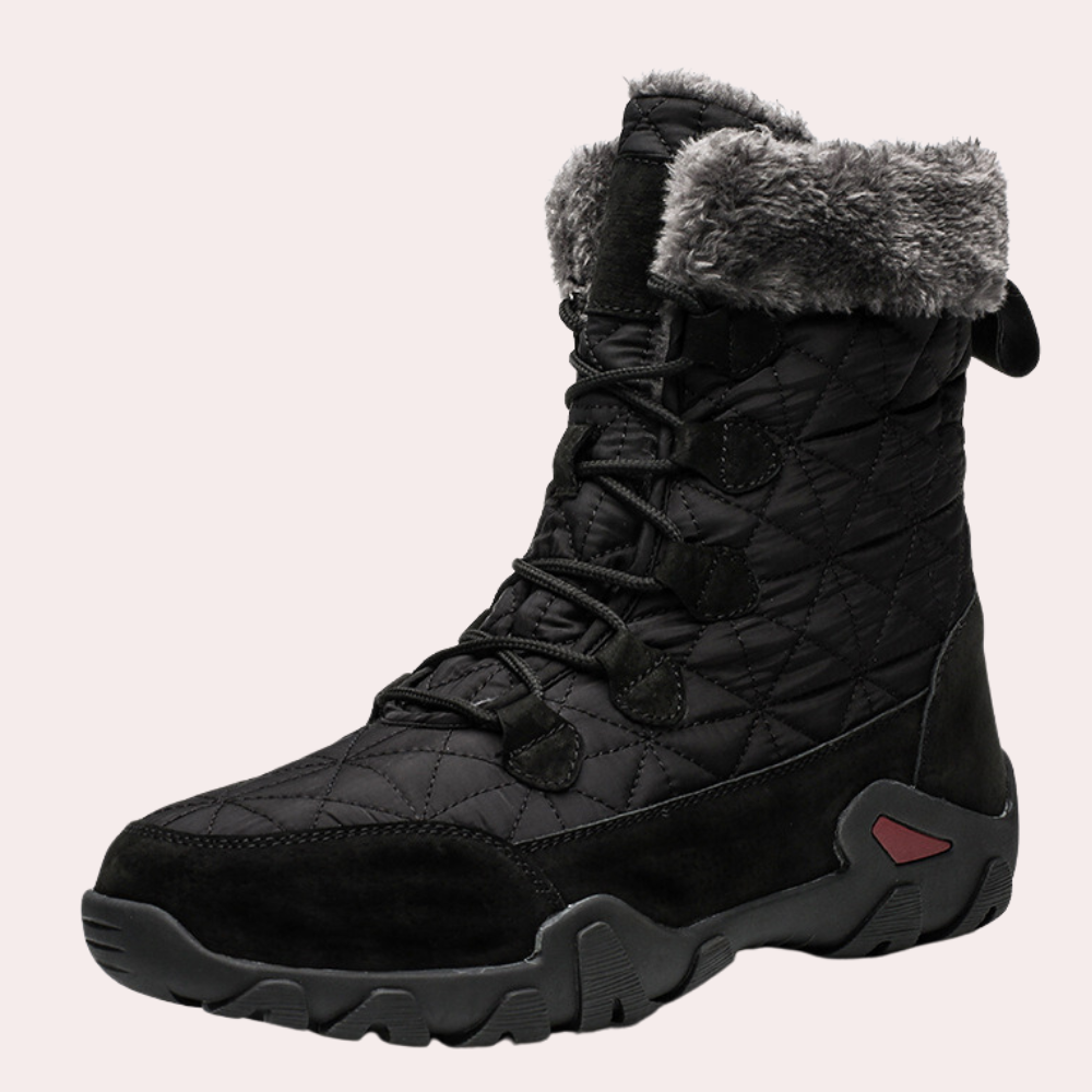 Gesteppte Herren-Winterstiefel für warme Füße