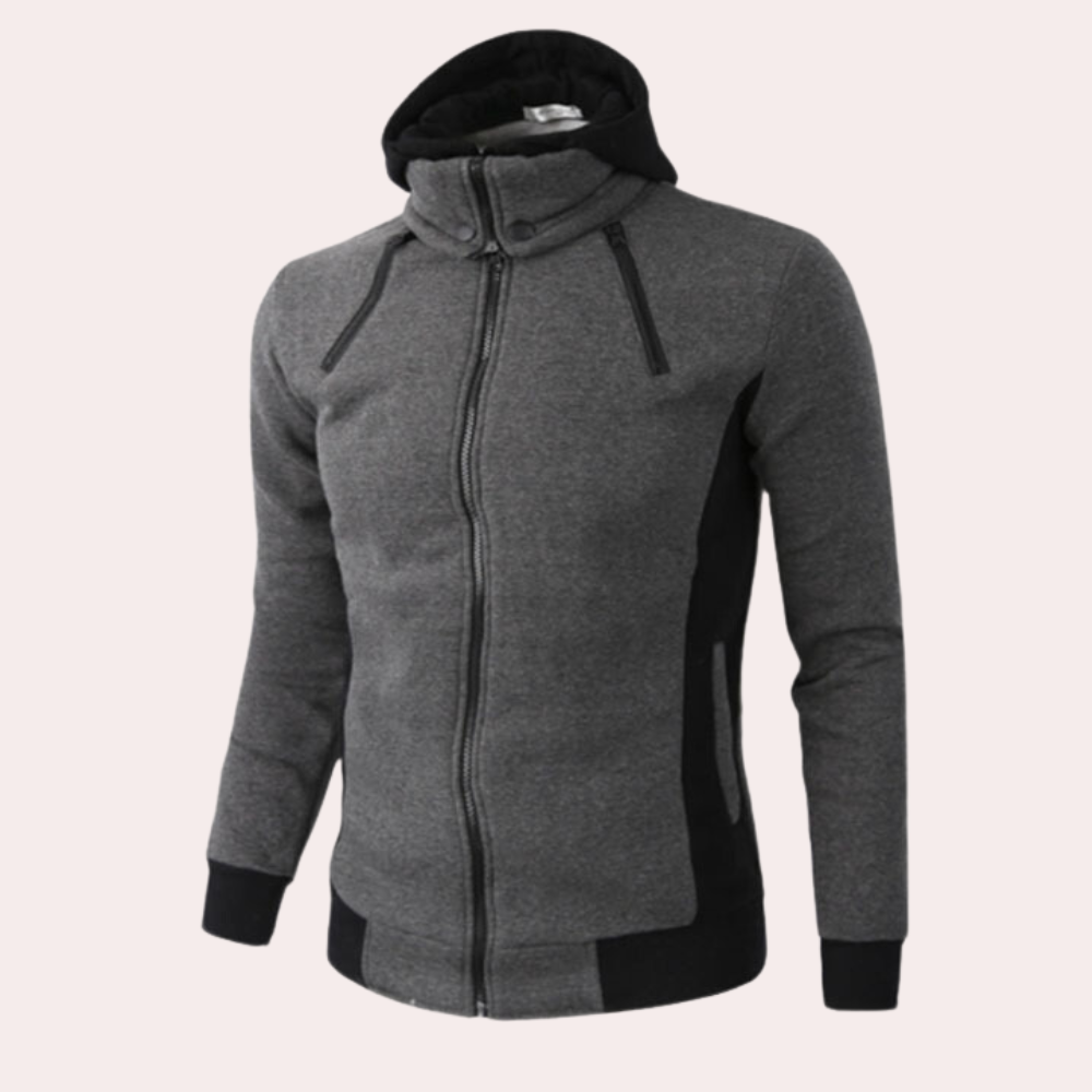 Gaspar: Moderner Herren-Sporthoodie mit Zipper