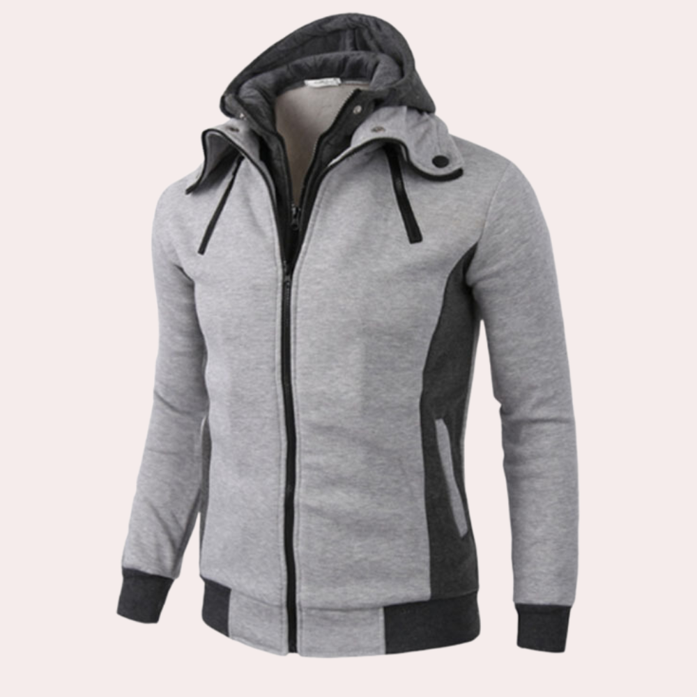 Gaspar: Moderner Herren-Sporthoodie mit Zipper
